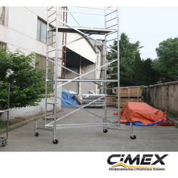 Алюминиевая башня / строительные леса на колесах, 8 м
