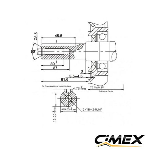 Бензиновый двигатель 6,5 л.с. CIMEX G200