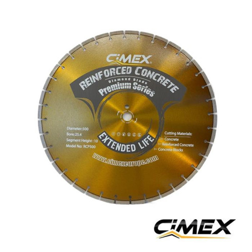 Алмазный диск по бетону 500 мм CIMEX RCP500 Алмазный диск по бетону 500 мм CIMEX RCP500