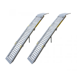 Трехсекционная складная стальная рампа STAHL для квадроциклов, газонокосилок – комплект 2 шт., 200 x 25 см / 450 кг