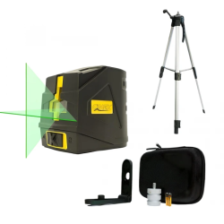 ПРОМО ПАКЕТ! Линейный лазерный уровень с зеленым лучом + Адаптер + Штатив для измерительных приборов