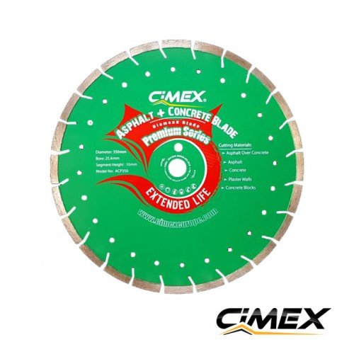 Комбинированный алмазный диск для бетона и асфальта 350 мм CIMEX ACP350 Комбинированный алмазный диск для бетона и асфальта 350 мм CIMEX ACP350