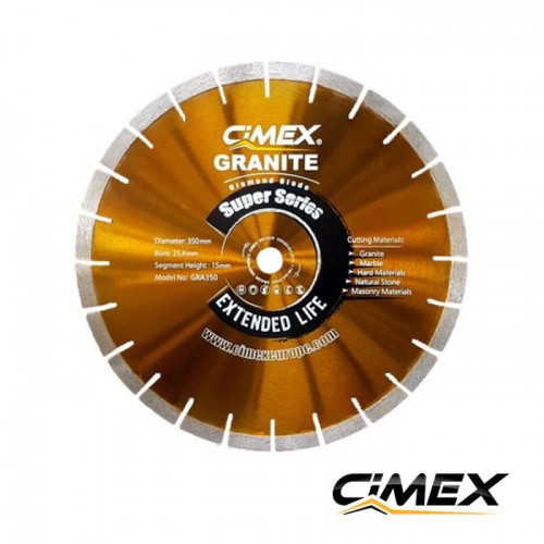 Алмазный диск для резки гранита 350 мм CIMEX GRA350 Алмазный диск для резки гранита 350 мм CIMEX GRA350