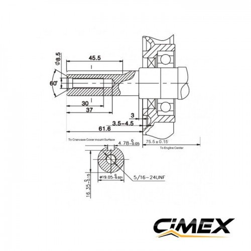 Бензиновый двигатель 6.5 л.с CIMEX G200 Бензиновый двигатель 6.5 л.с CIMEX G200